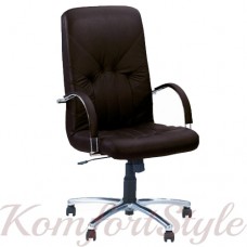 Manager steel chrome (Менеджер) кожаное кресло руководителя