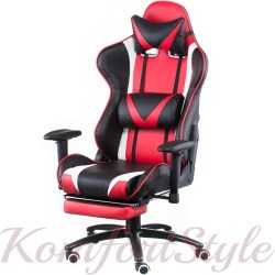 Геймерское кресло ExtremeRace black/red with footrest