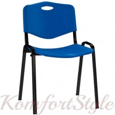 Iso  plast  black/chrome  (Исо пласт) офисный стул для посетителей с пластмассовой спинкой и сидением